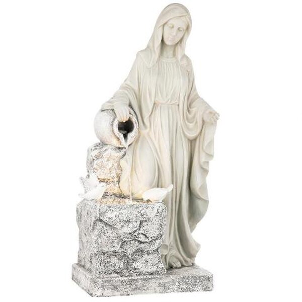 Virgin of Lourdes Healing Waters Sculptural Fountain Catholic Statuary